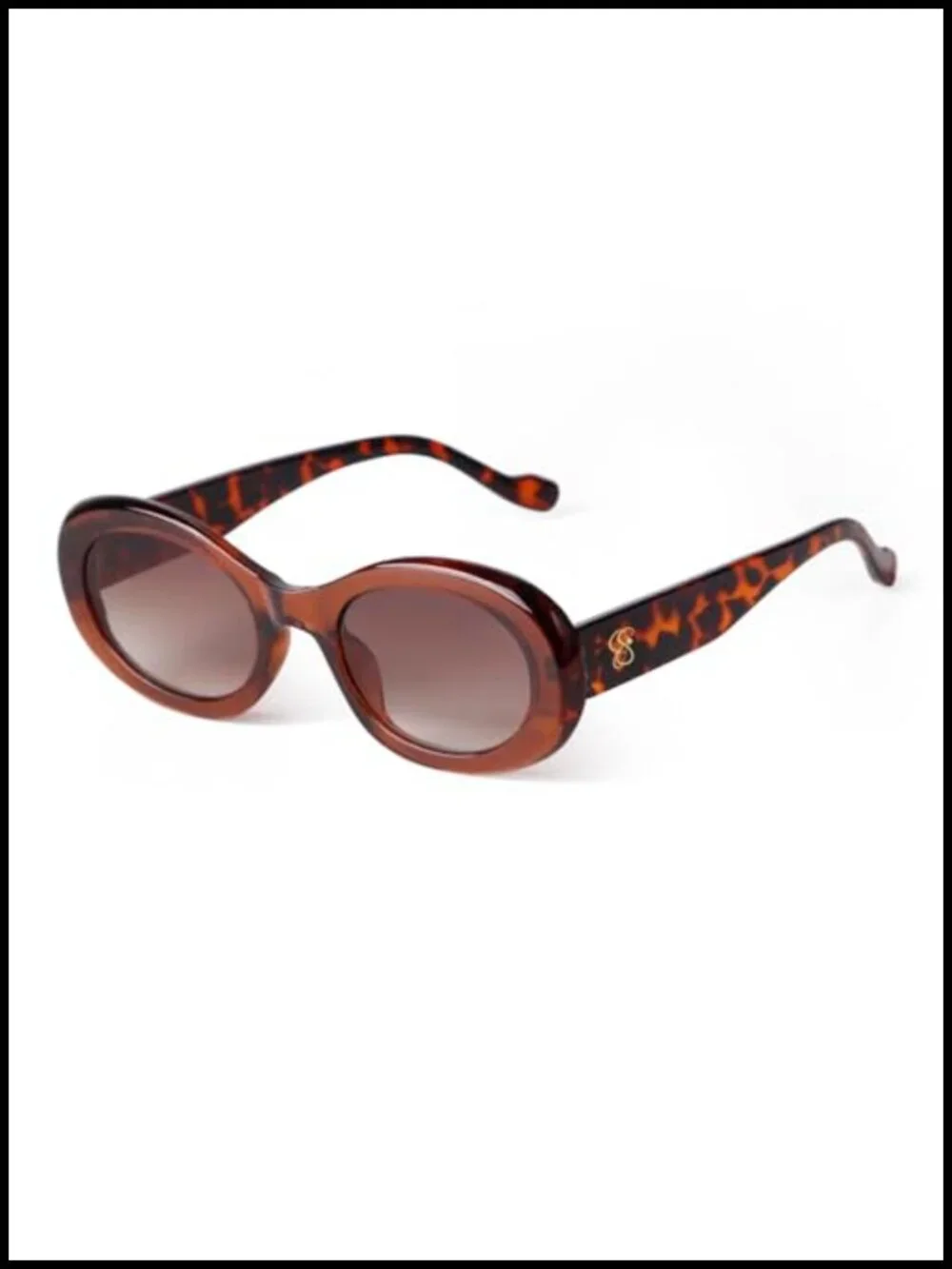 Retro Oval Sunglasses with UV Protection, Lightweight Frame